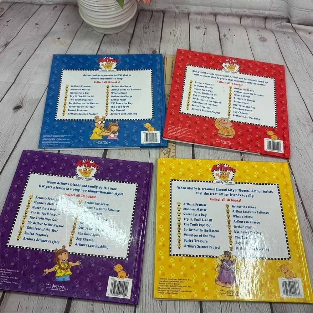 Authur's family values Kids Storybook Set by marc brown 2001vol 1-4